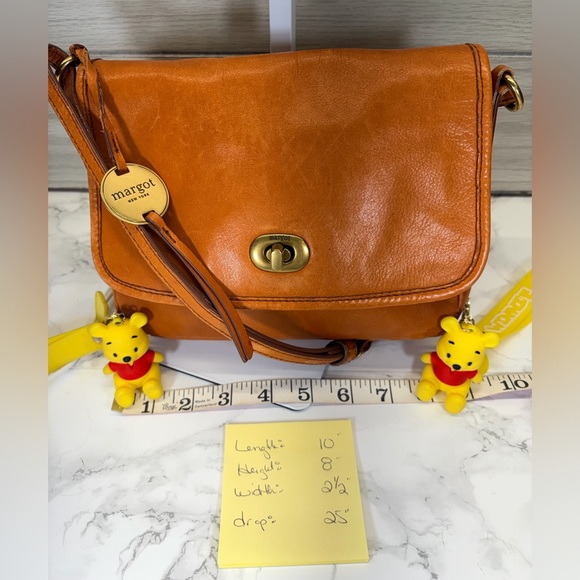 Margot Burnt Orange Leather Shoulder Bag - Picture 5 of 5